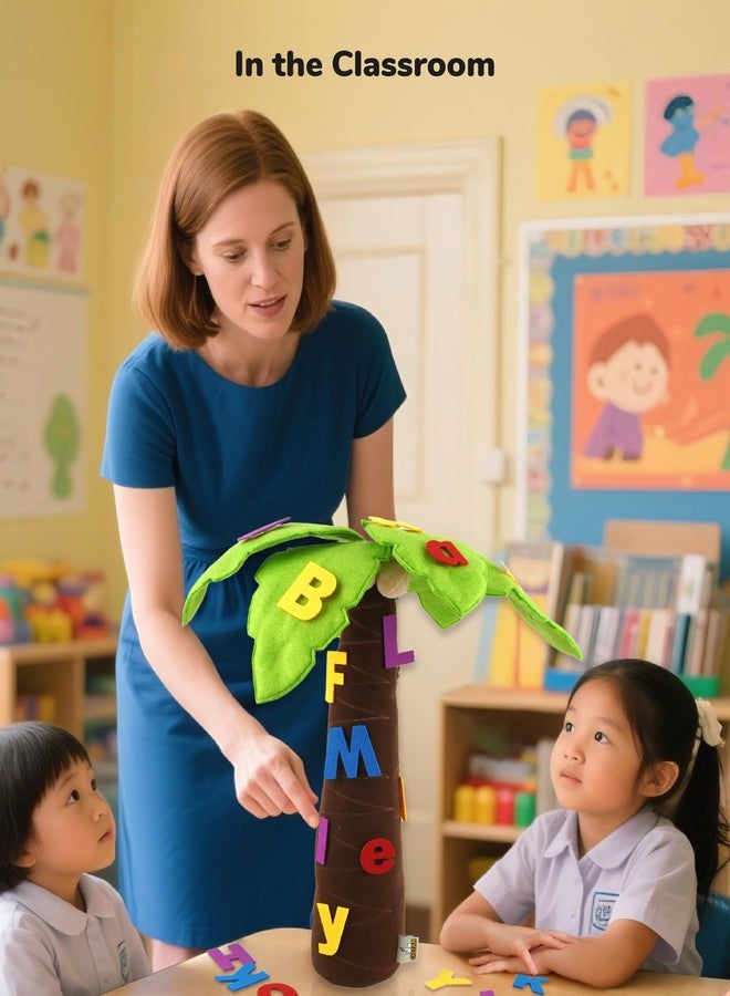 CHEFAN Felt Letter Tree, Freestanding Coconut Tree, Alphabet Game Set Props from The Childhood Favorite Book for Early Education Home Classroom Play - Image 5
